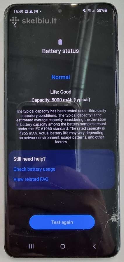 Samsung s20 ultra su gera baterija - nuotraukos Nr. 35