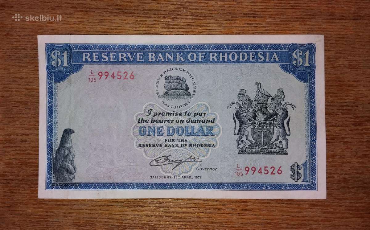 Rodežos 1 $ banknotas