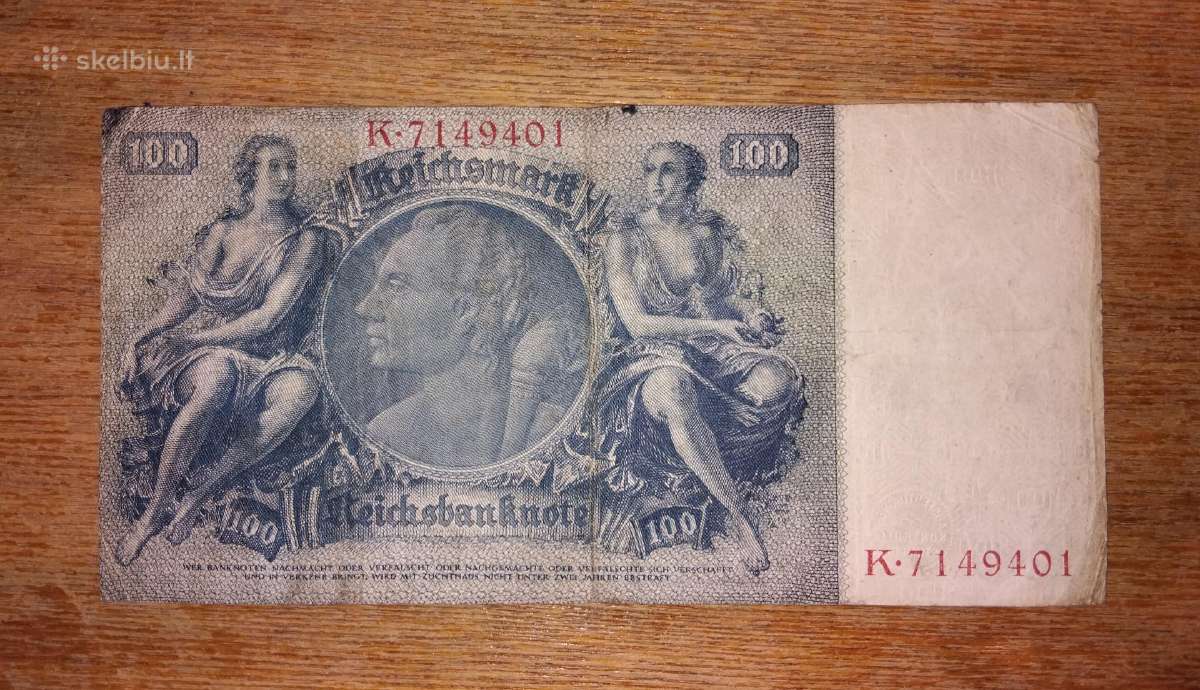 Vokietijos "Nazi" 100 markių banknotas - nuotraukos Nr. 2
