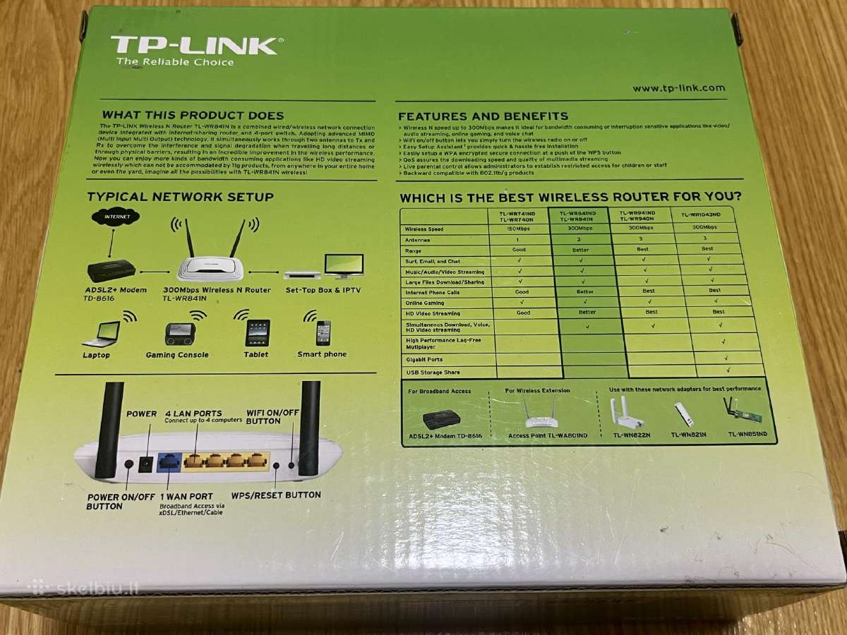 Tp-link Tl-wr841n v10 maršrutizatorius router - nuotraukos Nr. 3