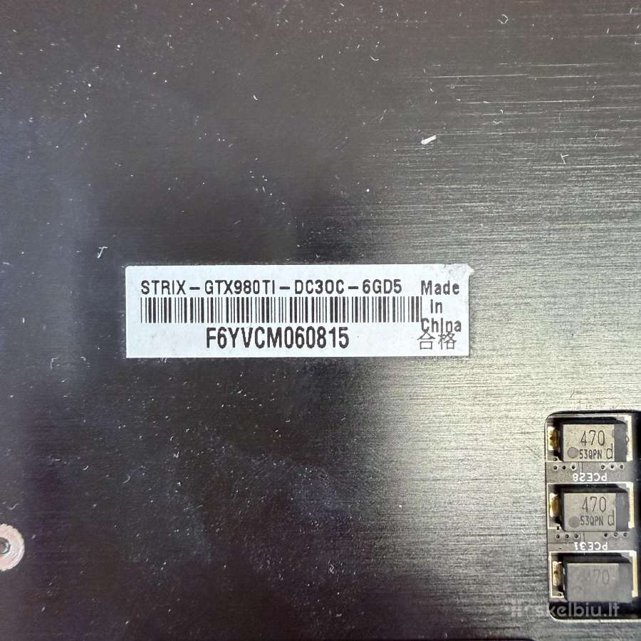 Asus gtx 980ti strix 6gb gddr5 - nuotraukos Nr. 7