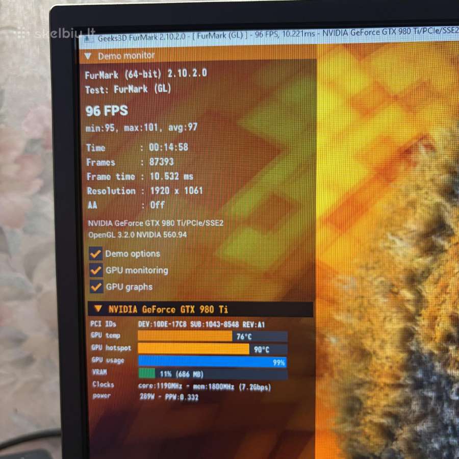 Asus gtx 980ti strix 6gb gddr5 - nuotraukos Nr. 13