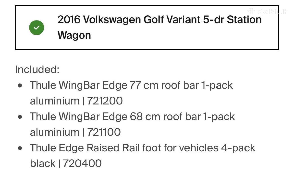 Thule Wingbar Edge skersiniai - nuotraukos Nr. 3