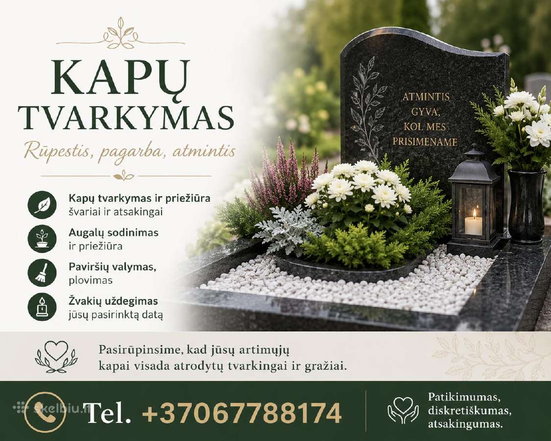 Kapų priežiūra tvarkymas