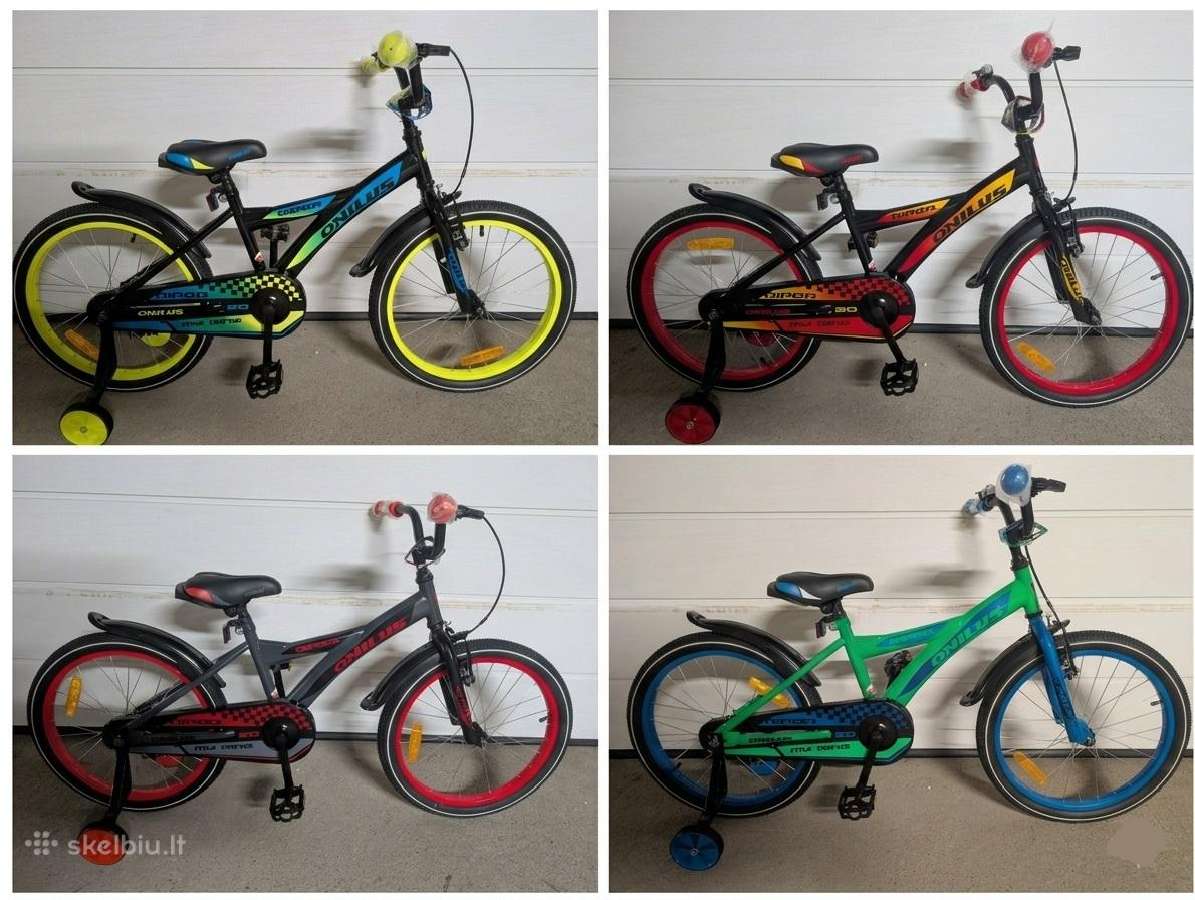 Nauji vaikiški 20" su papildomais ratukais