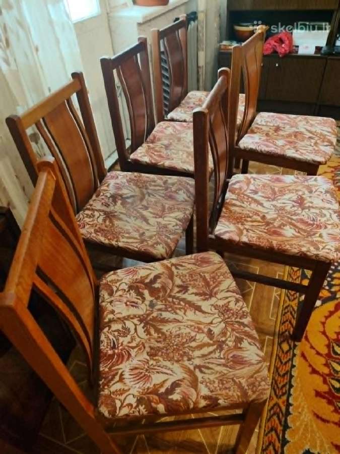 Prailginamas stalas su 6 kėdėmis - nuotraukos Nr. 11