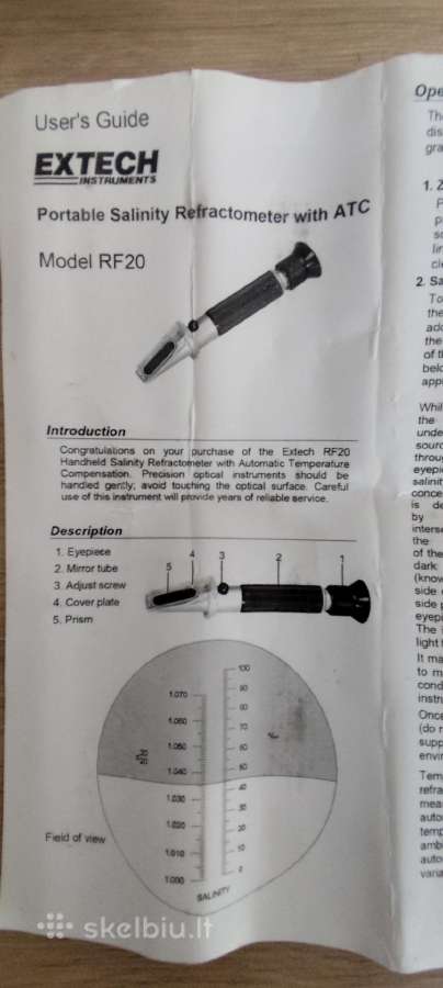 Extech Rf20 nešiojamojo druskos refraktometras - nuotraukos Nr. 3