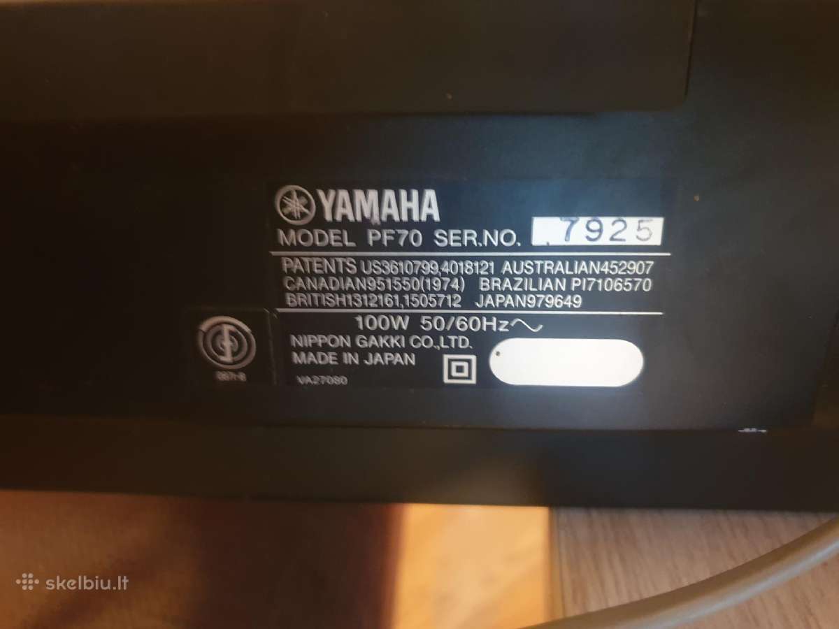 Elektroninis pianinas Yamaha pf70 - nuotraukos Nr. 9