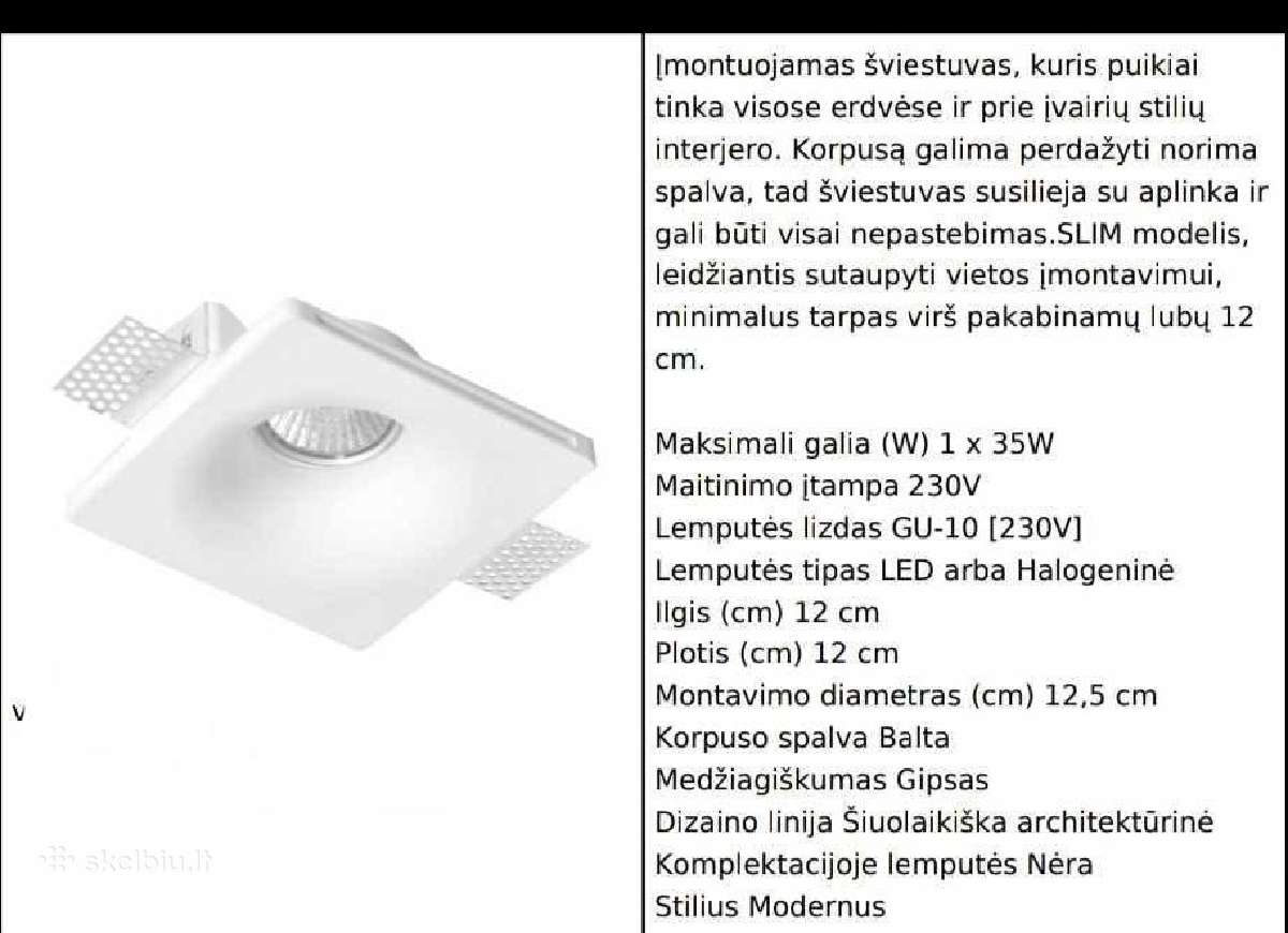 Įmontuojami šviestuvai