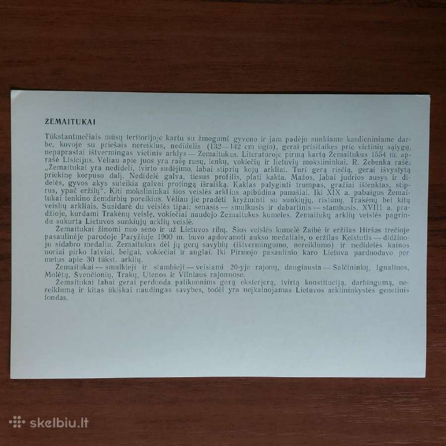 Atvirukų rinkinys 1986 m. - Lietuvos žirgai - nuotraukos Nr. 19