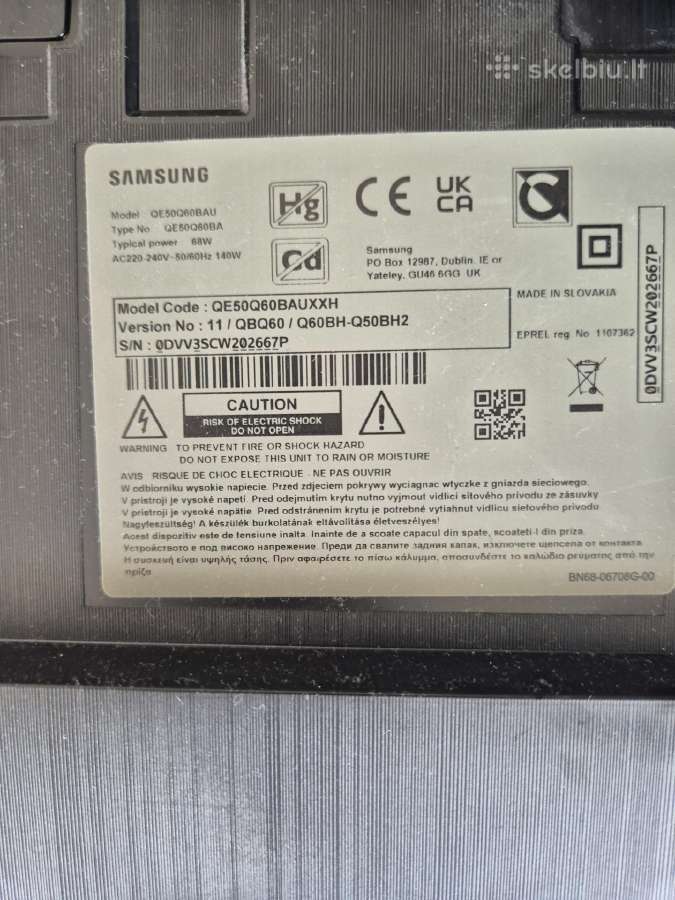 Parduodamas Televizorius Samsung (50)
