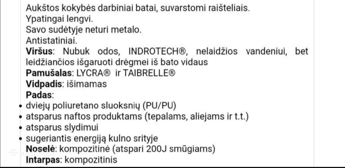 Giasco auliniai darbo batai - nuotraukos Nr. 9