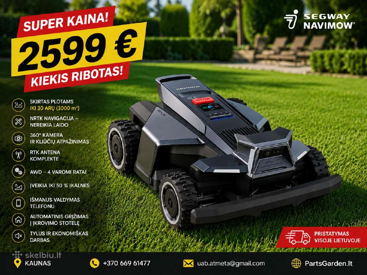 Segway Navimow X430 – Vejos Robotas Iki 30 Arų!