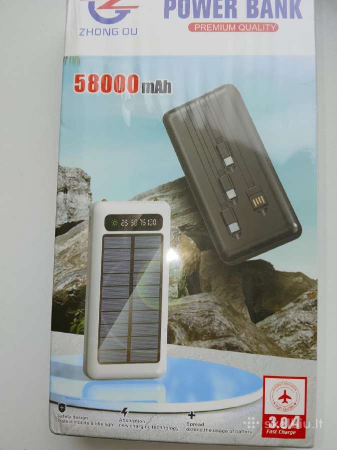 Powerbank su saulės baterija