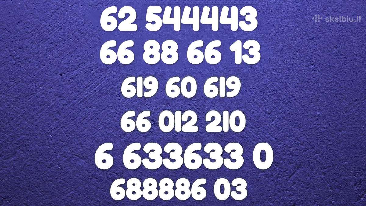Gražus VIP numeris 688886 už 50€