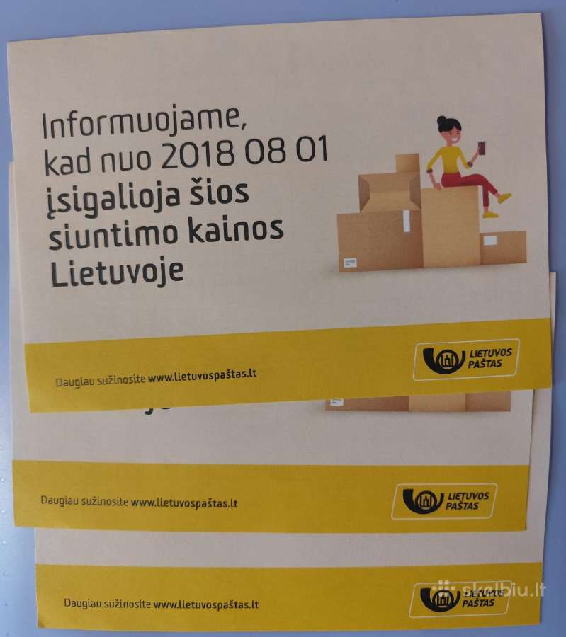 Lietuvos pašto tarifai.