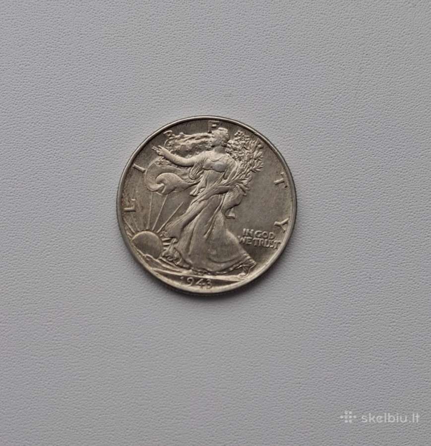 JAV 1/2 dolerio sidabrine moneta Walking Liberty