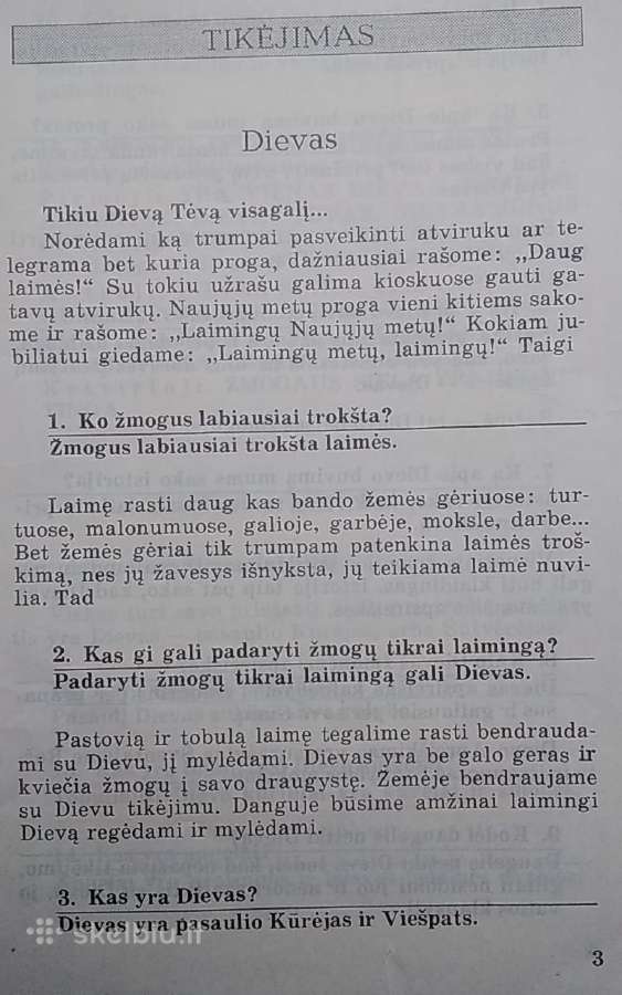 Tikybos pirmamokslis. - nuotraukos Nr. 3