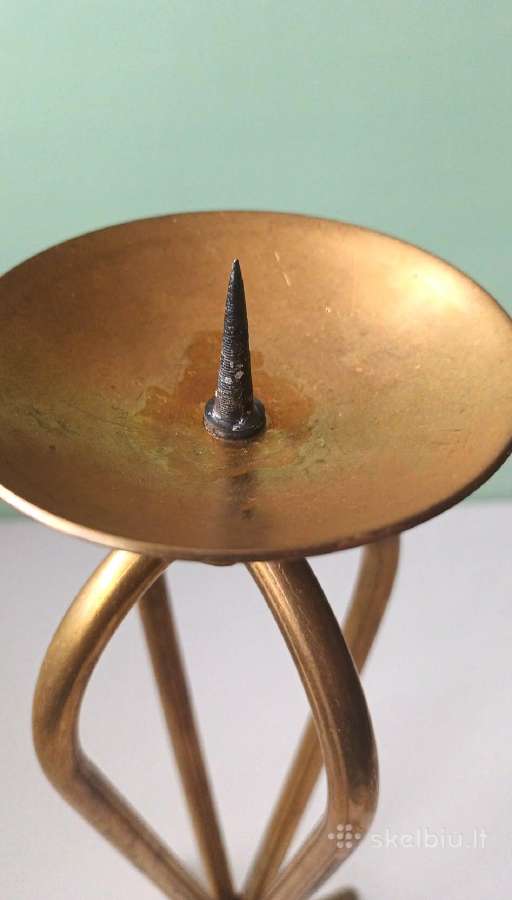 Vintažinė žalvarinė žvakidė, 26,5cm aukštis - nuotraukos Nr. 5