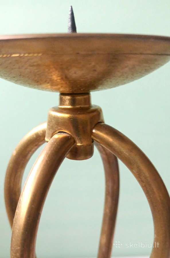 Vintažinė žalvarinė žvakidė, 26,5cm aukštis - nuotraukos Nr. 7