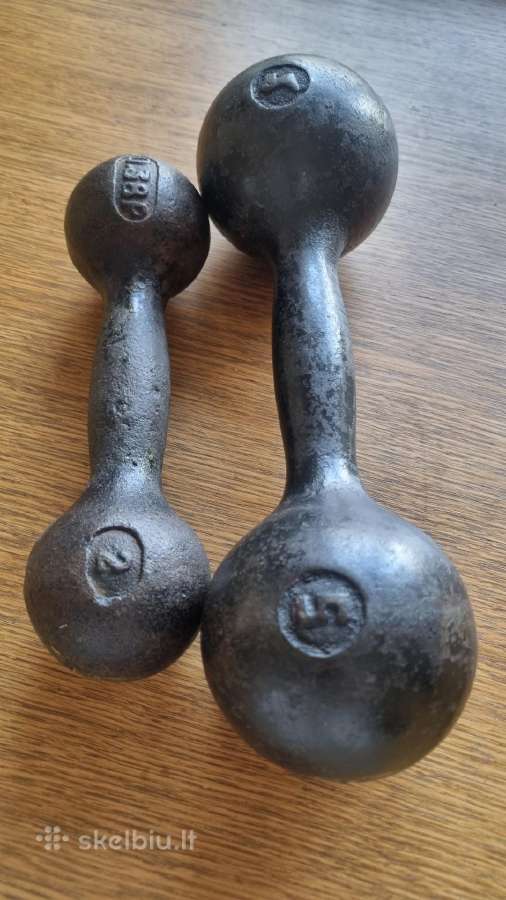 Vintage hantelis / svoris / svarmuo 5 kg