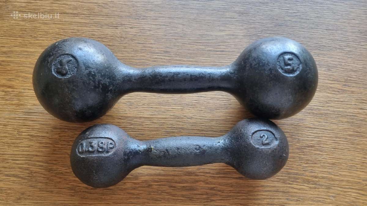 Vintage hantelis / svoris / svarmuo 5 kg - nuotraukos Nr. 4