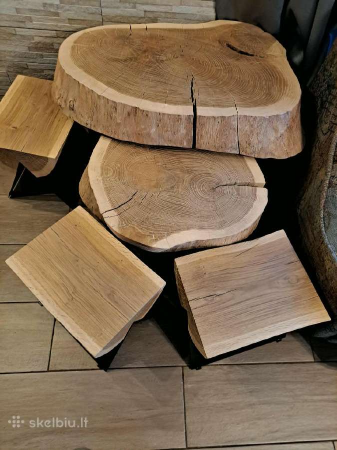 Ąžuoliniai, rankų darbo baldai