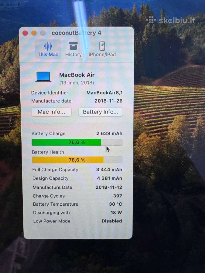 MacBook Air 13 (A1932) – i5 / 8gb / 128gb - nuotraukos Nr. 3