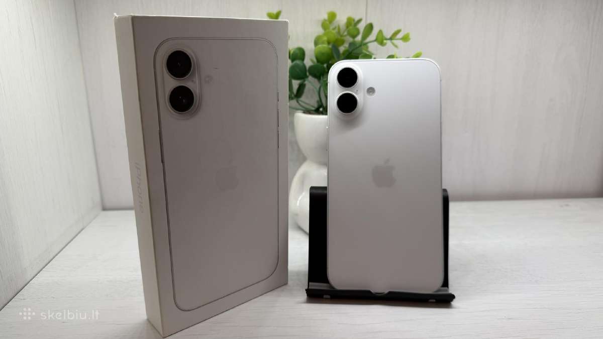 iPhone 16 plus -256gb baltas su garantija - nuotraukos Nr. 3