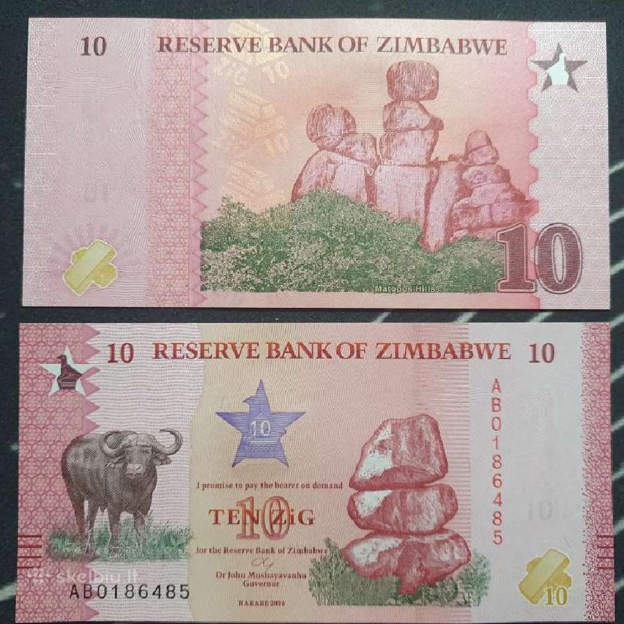 Zimbabvė 10 ir 20 Zig, 2026