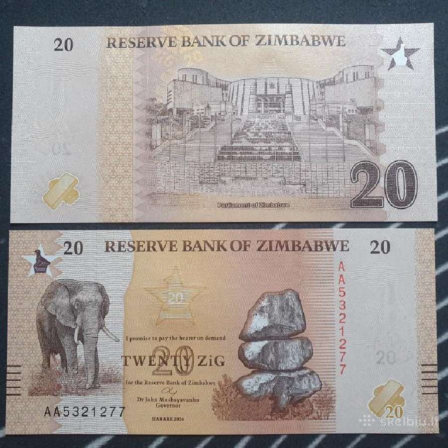 Zimbabvė 10 ir 20 Zig, 2026 - nuotraukos Nr. 2