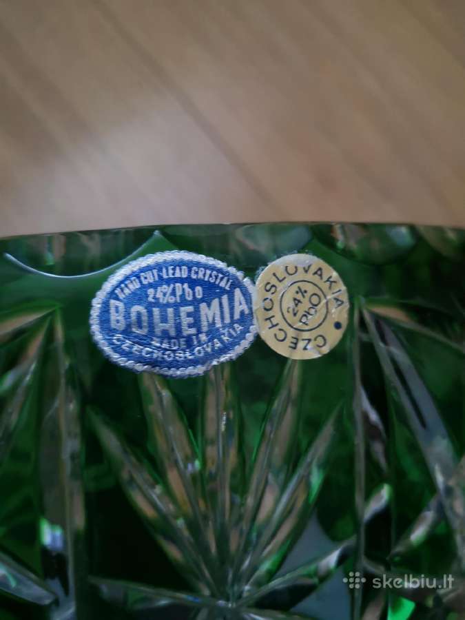 Bohemia krištolo vaza vaisiams d=19 cm, h=19 cm - nuotraukos Nr. 3
