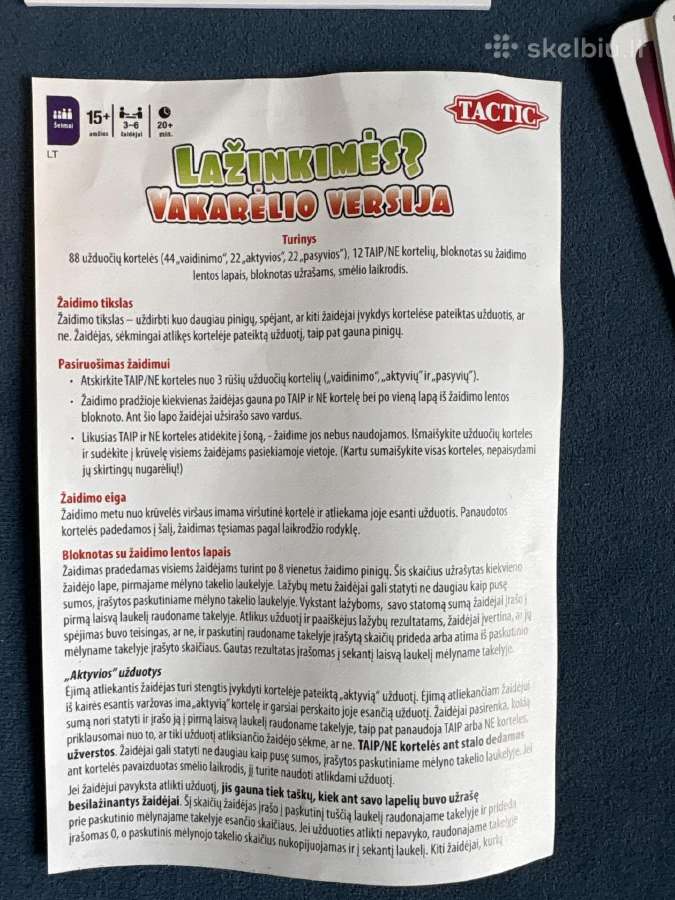 Stalo žaidimas - lažinkimės - nuotraukos Nr. 5