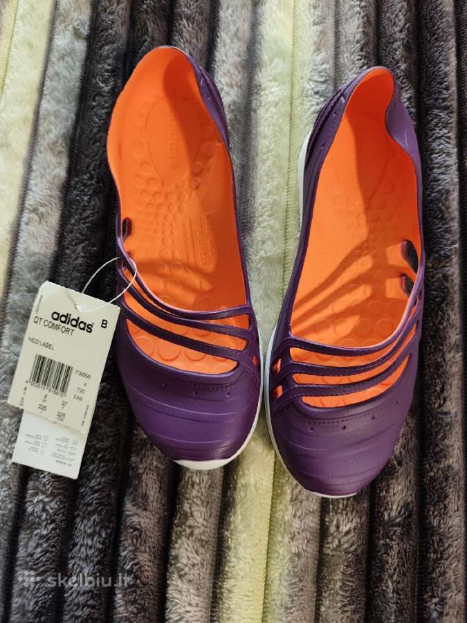 Adidas nauji guminiai bateliai violetiniai