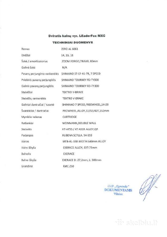 Dviratis merginai Leader Fox Mxc Lady 26 - nuotraukos Nr. 3