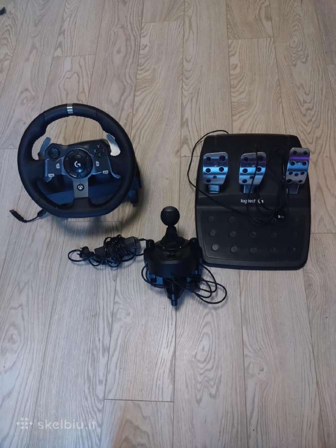 Logitech G920 Vairas, pedalai, shifteris