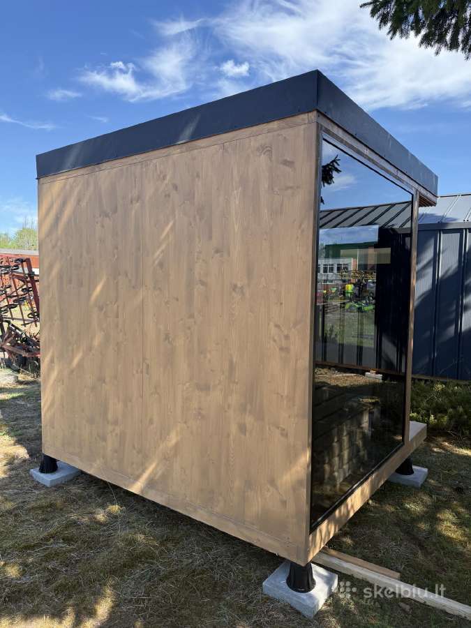 Moderni modulinė pirtis su panoraminiu langu - nuotraukos Nr. 4