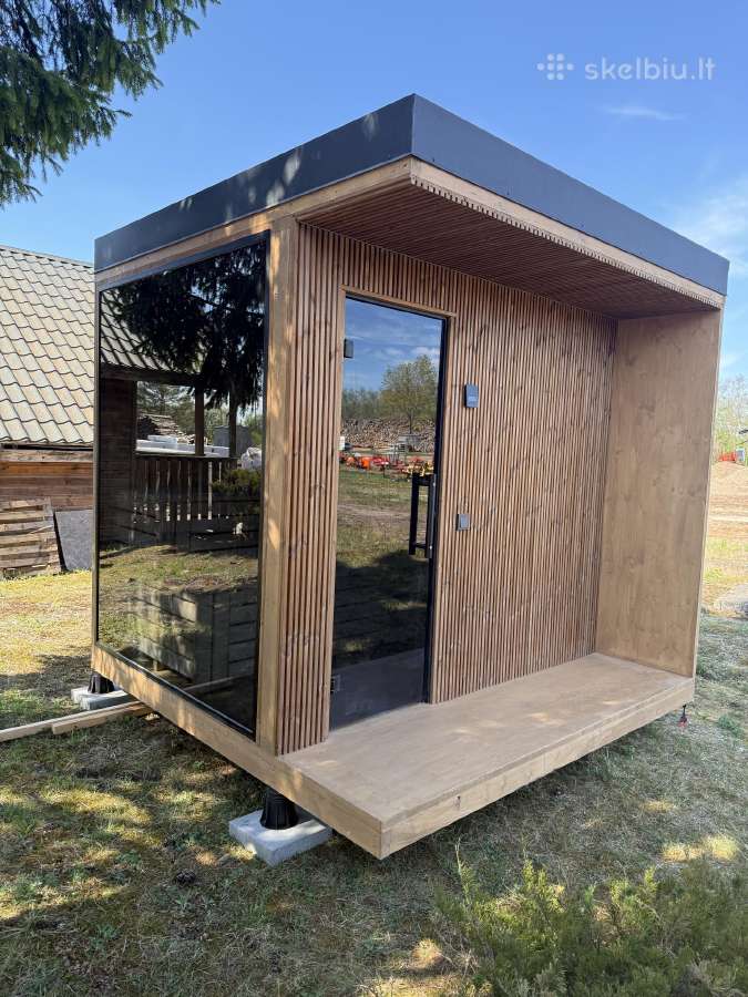 Moderni modulinė pirtis su panoraminiu langu - nuotraukos Nr. 3