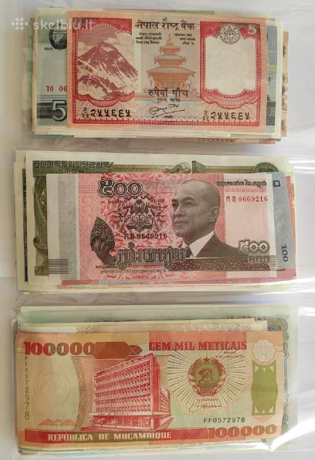 300 Viso pasaulio banknotai. Majority. Unc