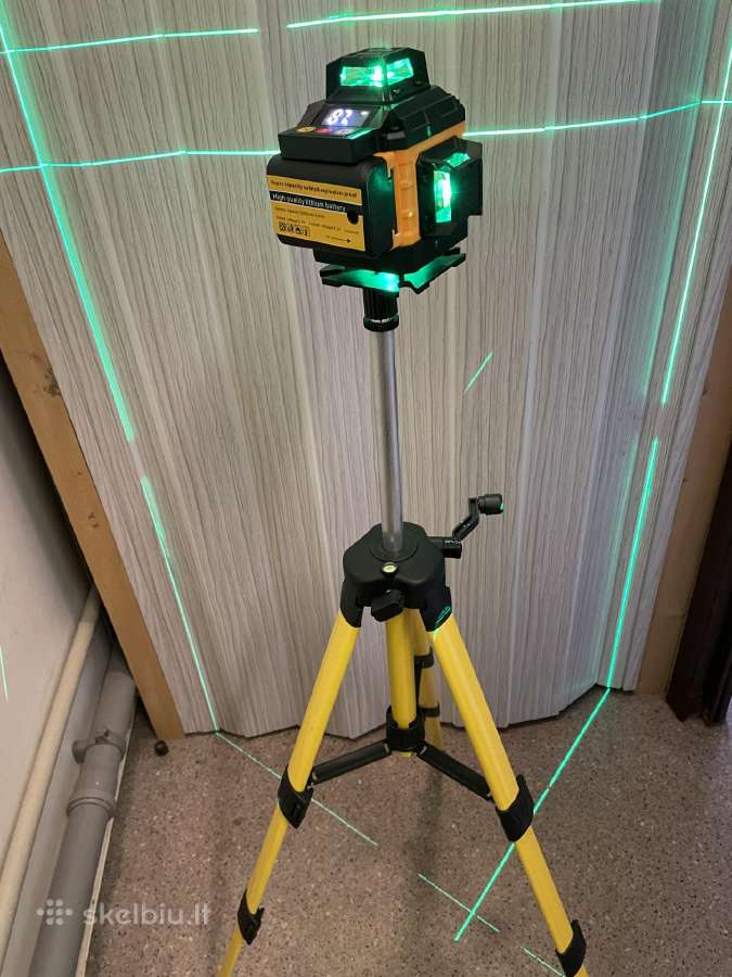 16 Linijų 360 Žalias Lazerinis Nivelyras su Stovu - nuotraukos Nr. 3