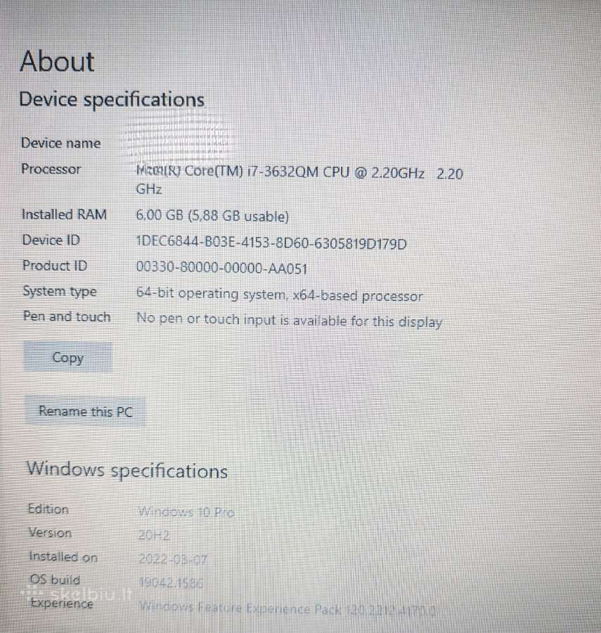 Hp Probook 4540s - nuotraukos Nr. 3