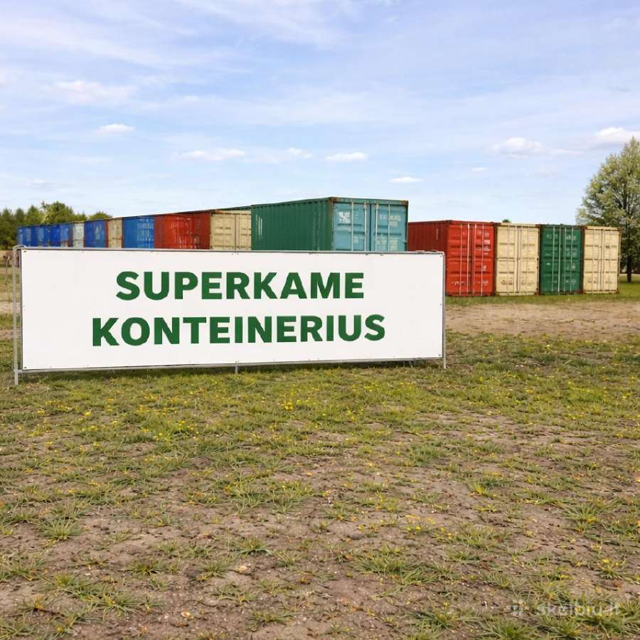 Superkame Jūrinius konteinerius