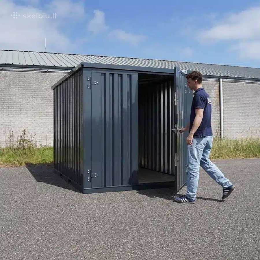 Surenkamas sandėliavimo konteineris 4x2 Ral 7016 - nuotraukos Nr. 9