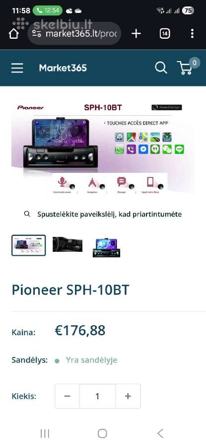 Pioneer carplay youtube waze ir visi kiti privalum