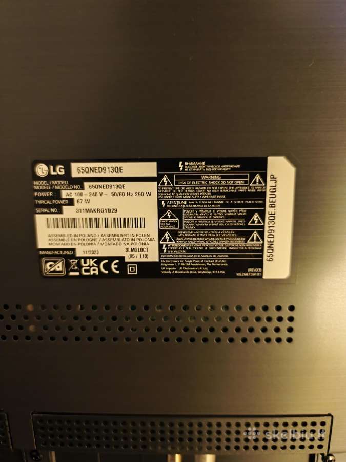 LG 65qned913qe 65 4k Miniled 120hz Hdmi 2.1 - nuotraukos Nr. 6