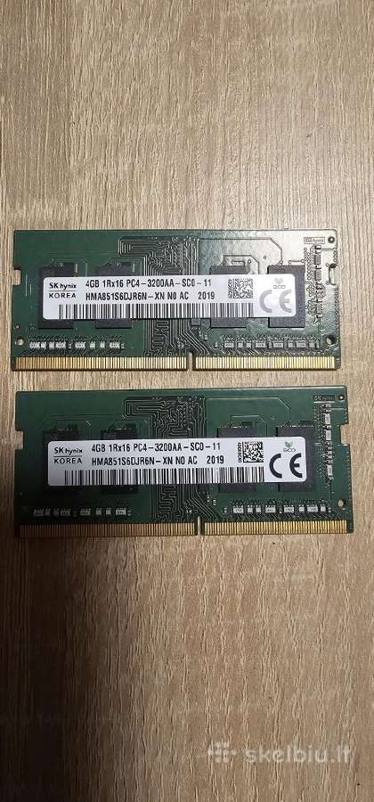 Parduodama Sk hynix 8gb (2x4gb) Ddr4 3200mhz RAM n