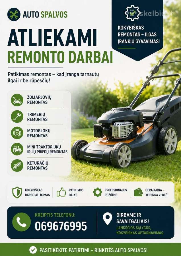 Sodo technikos remontas