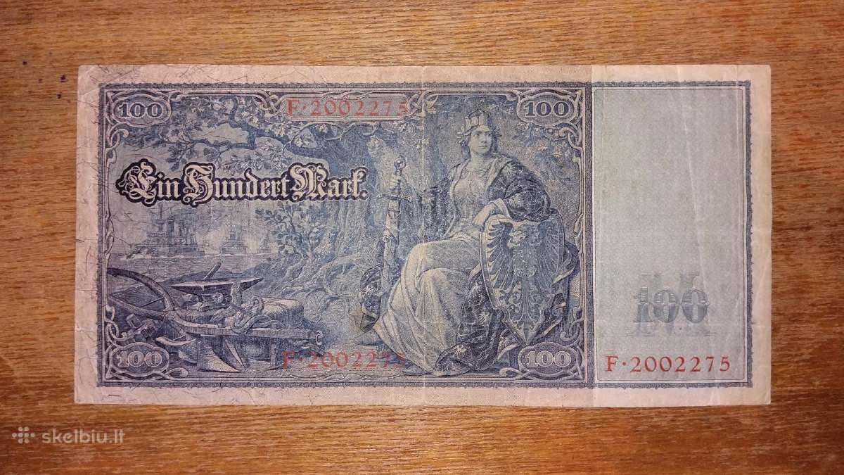Vokietijos 100 markių banknotas - nuotraukos Nr. 2
