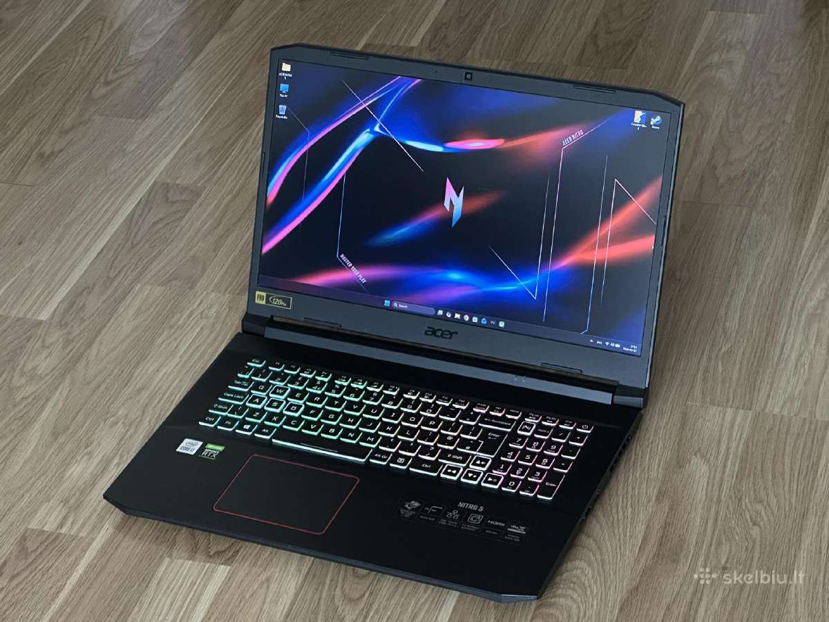 Parduodu Acer Nitro 5 17 Su Rtx 3060 6gb, 120hz - nuotraukos Nr. 2
