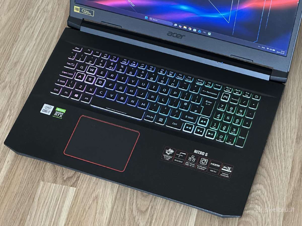 Parduodu Acer Nitro 5 17 Su Rtx 3060 6gb, 120hz - nuotraukos Nr. 3